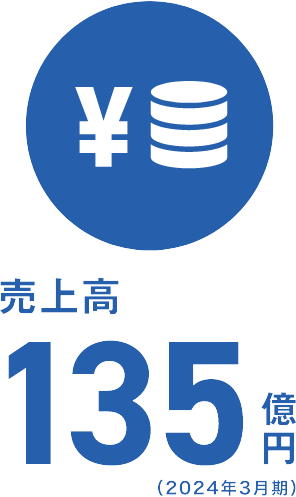 売上高135億円(2024年3月期)